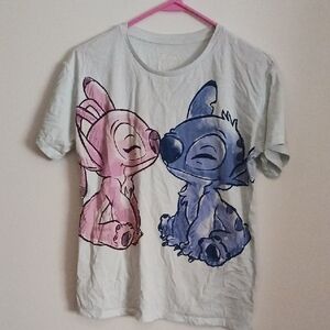 Lilo & Stitch Angel Love Girls Short Sleeve Graphic T-Shirt